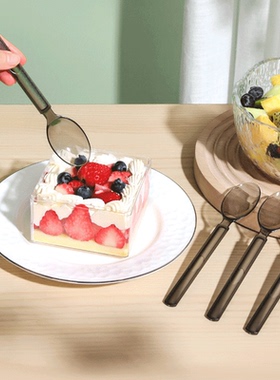 美丽雅一次性勺子单独包装家用塑料勺加厚水果捞蛋糕甜品布丁叉勺