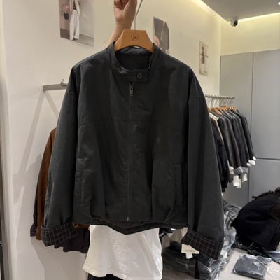 韩国D壹86309短款立领棉衣2025秋冬宽松休闲小个子棉服风衣外套