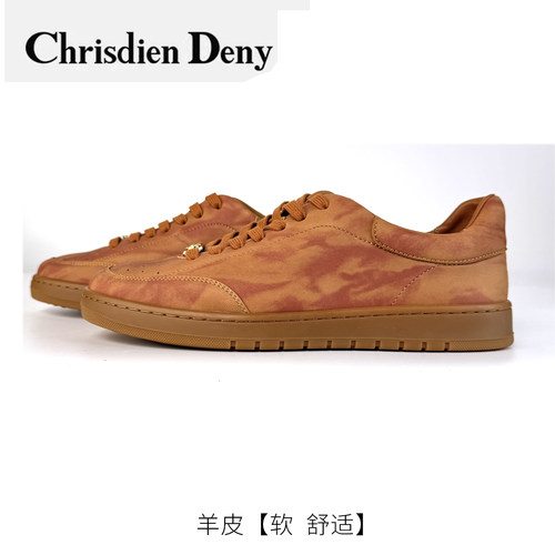 克雷斯丹尼老钱风羊皮德训男鞋