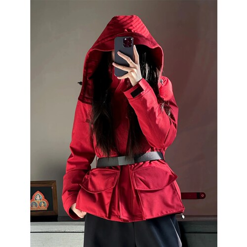 生哥家 年末亏清！鹅绒！女士户外防风抗寒保暖收腰显瘦羽绒服