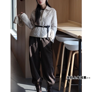 生哥家 秋冬女士小香风菱格收腰棉衣棉服外套 年末清仓捡漏