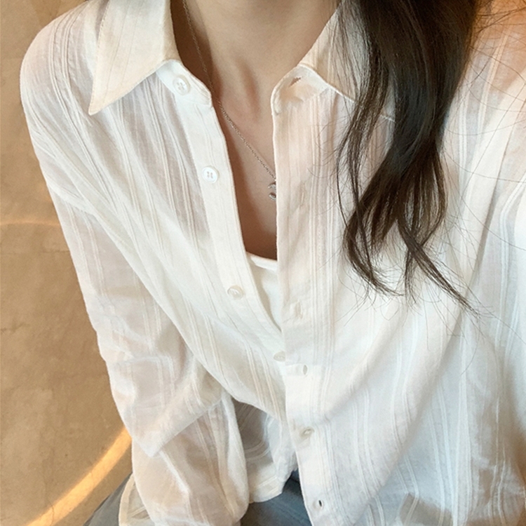 生哥家 仅127件！柜379！女式百搭透气肌理慵懒亚麻棉麻衬衫