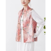 生哥家 暗纹提花质感缎面马甲 女士高级感新中式 柜299 两面穿