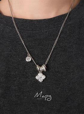 小众设计感四叶草项链