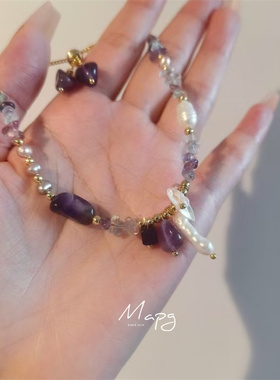 新中式温柔不规则天然石手链