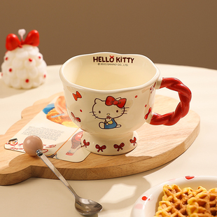 hellokitty杯子陶瓷马克杯女生高颜值咖啡杯设计感小众生日礼物女