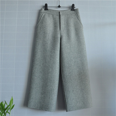 鸿思格复古自然腰双面九分女裤