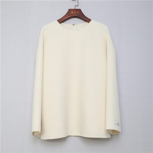 女毛呢外套 双面手工艺羊绒羊毛圆领小A字上衣长袖 鸿思格HSG 2402