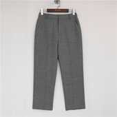 女 春秋裤 鸿思格HSG0931高级通勤羊毛立体裁剪显瘦小直筒修身 西裤