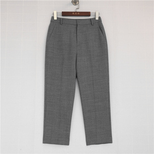 女 春秋裤 鸿思格HSG0931高级通勤羊毛立体裁剪显瘦小直筒修身 西裤