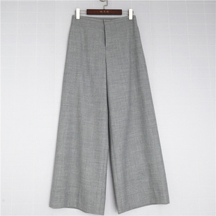 长裤 休闲裤 春秋宽松通勤自然腰阔腿裤 鸿思格HSG1020设计师基础款