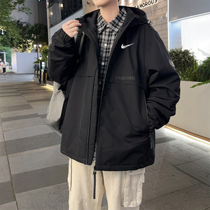 耐克顿外套男士冬季潮流帅气休闲棉衣青少年宽松防风加厚保暖棉袄