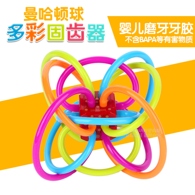美国ManhattanToy曼哈顿球手抓球牙胶婴儿磨牙宝宝硅胶玩具摇铃