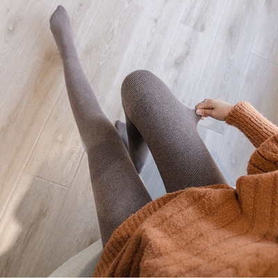 仿羊绒打底裤女大码加绒加厚螺纹