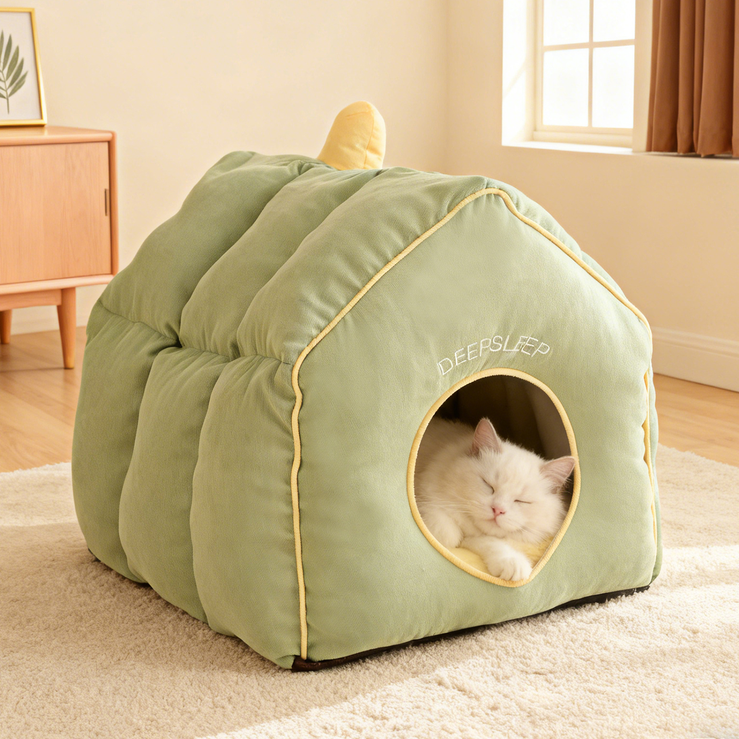 猫窝冬加厚封闭安全感窝可拆洗冬季保暖睡窝过冬猫咪睡袋宠物猫床
