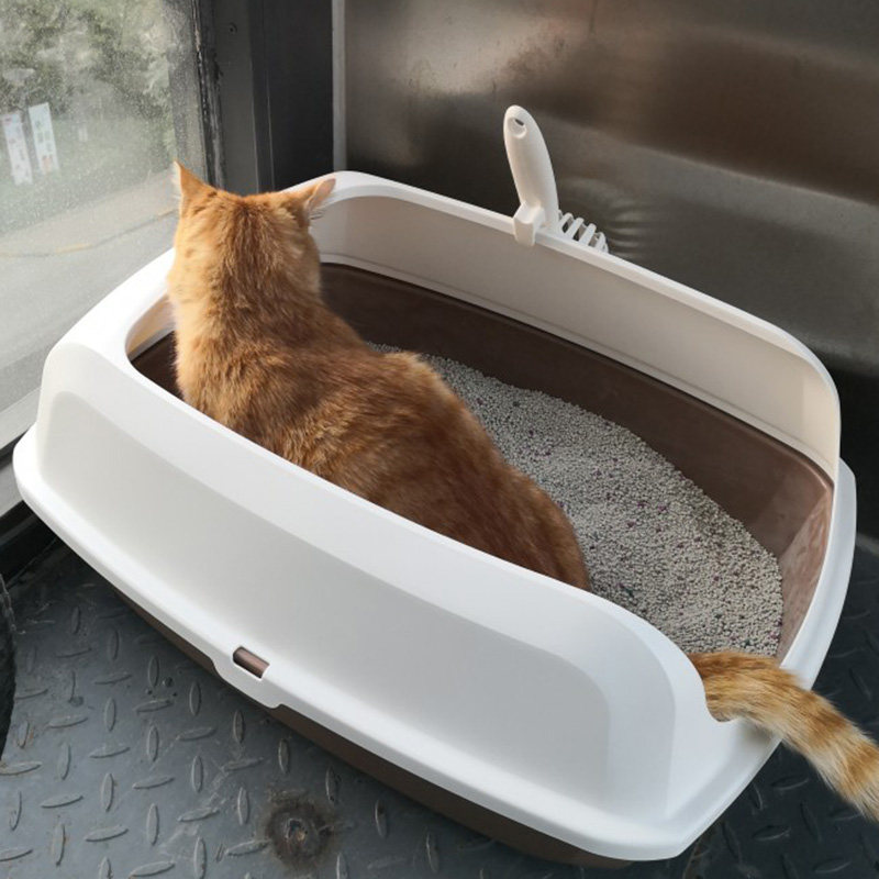 猫砂盆幼猫小号半封闭小猫屎盆猫沙盘特大号开放式猫咪厕所防外溅