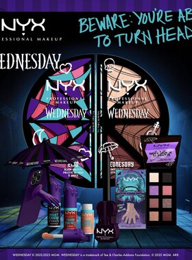 美国NYX星期三系列彩妆Wednesday腮红眼影盘唇釉眼线彩妆套装