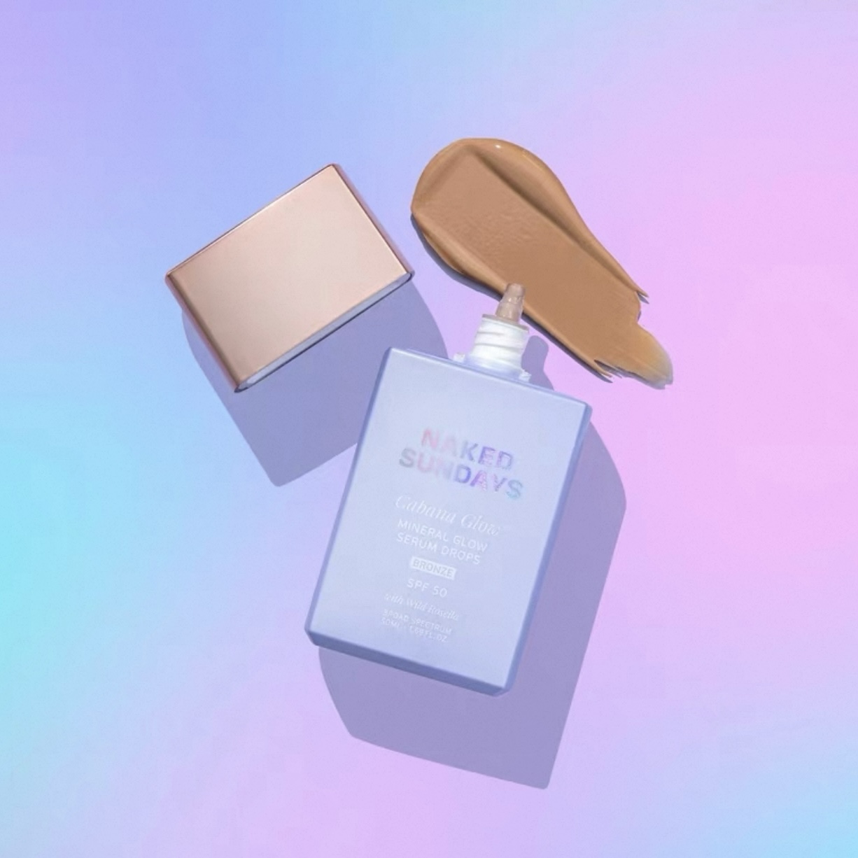 美代Naked Sundays矿物质提亮物理防晒精华40ml SPF50均匀肤轻薄