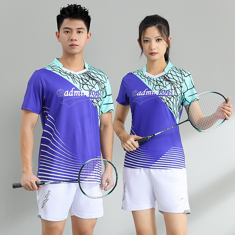 2023新款羽毛球服套装女男款速干乒乓球衣夏季网球队服运动服定制