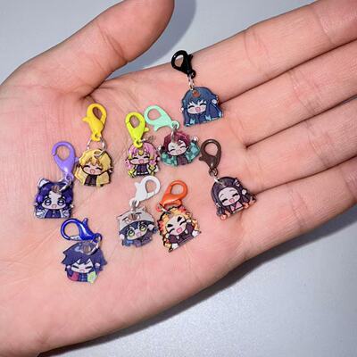 爆款鬼灭之刃mini挂件可爱挂饰拉链挂件超萌ins小众亚克力挂件