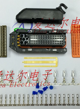 1813712-9 泰科/安普 TE/AMP 81P连接器外壳护套 ECU原装（整套）