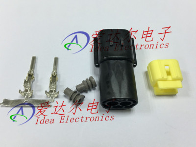 174354-2 泰科/安普 TE/AMP 2P连接器外壳 护套 进口原装（整套）