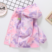 女童外套儿童冲锋衣薄款 春秋洋气中大童女孩上衣潮 防风衣2025春装