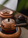 铜壶烧水壶纯铜茶壶紫铜泡茶壶冲茶煮水壶电陶炉明火煮茶侧把茶壶