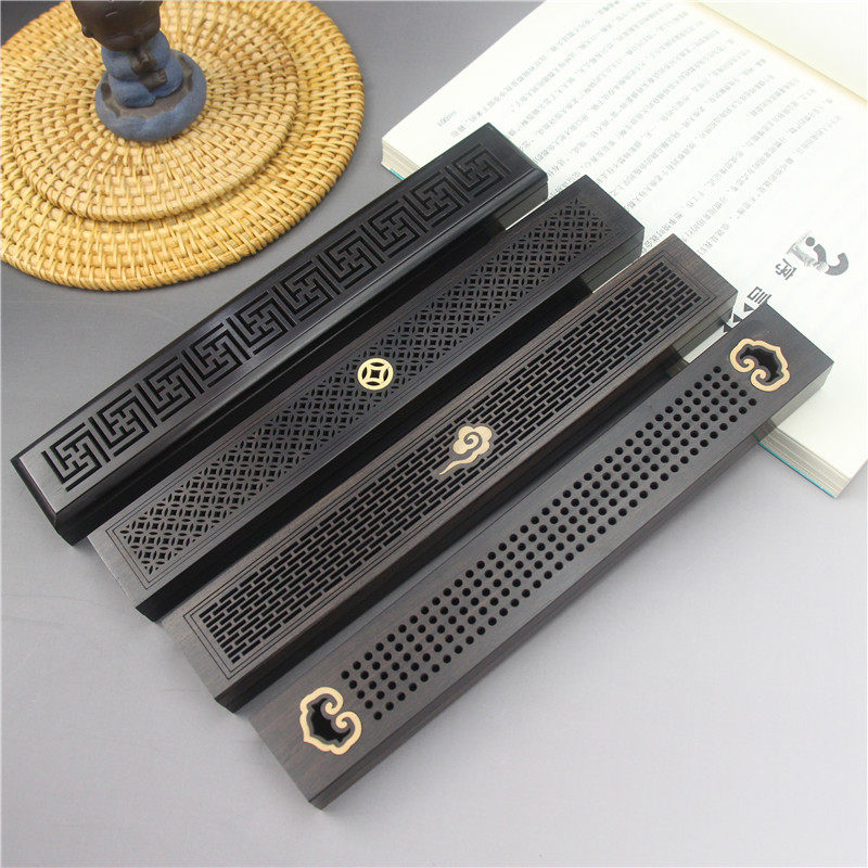 古典黑檀木熏香炉紫光檀实木线香盒卧香炉木质檀香炉点香器家用,家居饰品,香薰炉,淘宝优惠券,粉丝福利购,淘宝优惠卷