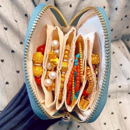 便携首饰收纳包高级感拉链款