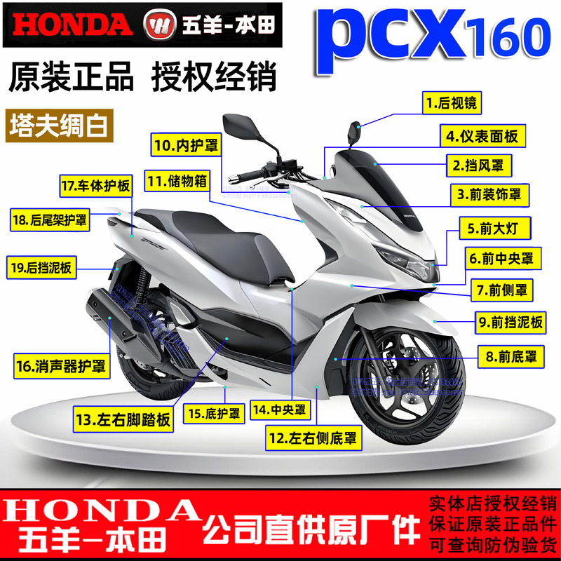 五羊本田PCX160全车外壳本田新大洲150T-2侧罩前面板前瓦挡风罩