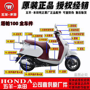 五羊本田塔帕外壳WH100T-2C-5A塔帕灯箱面板工具箱前泥瓦边条大灯