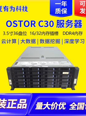 OStor C30机架式36盘准系统支持双路 霄龙7k62 7532 7702