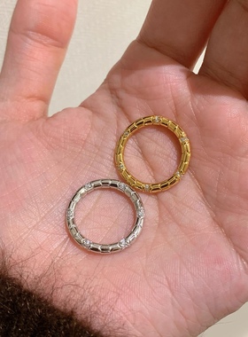 S925纯银！灵蛇素圈纯银戒指极简主义意大利工艺中古风小众戒指