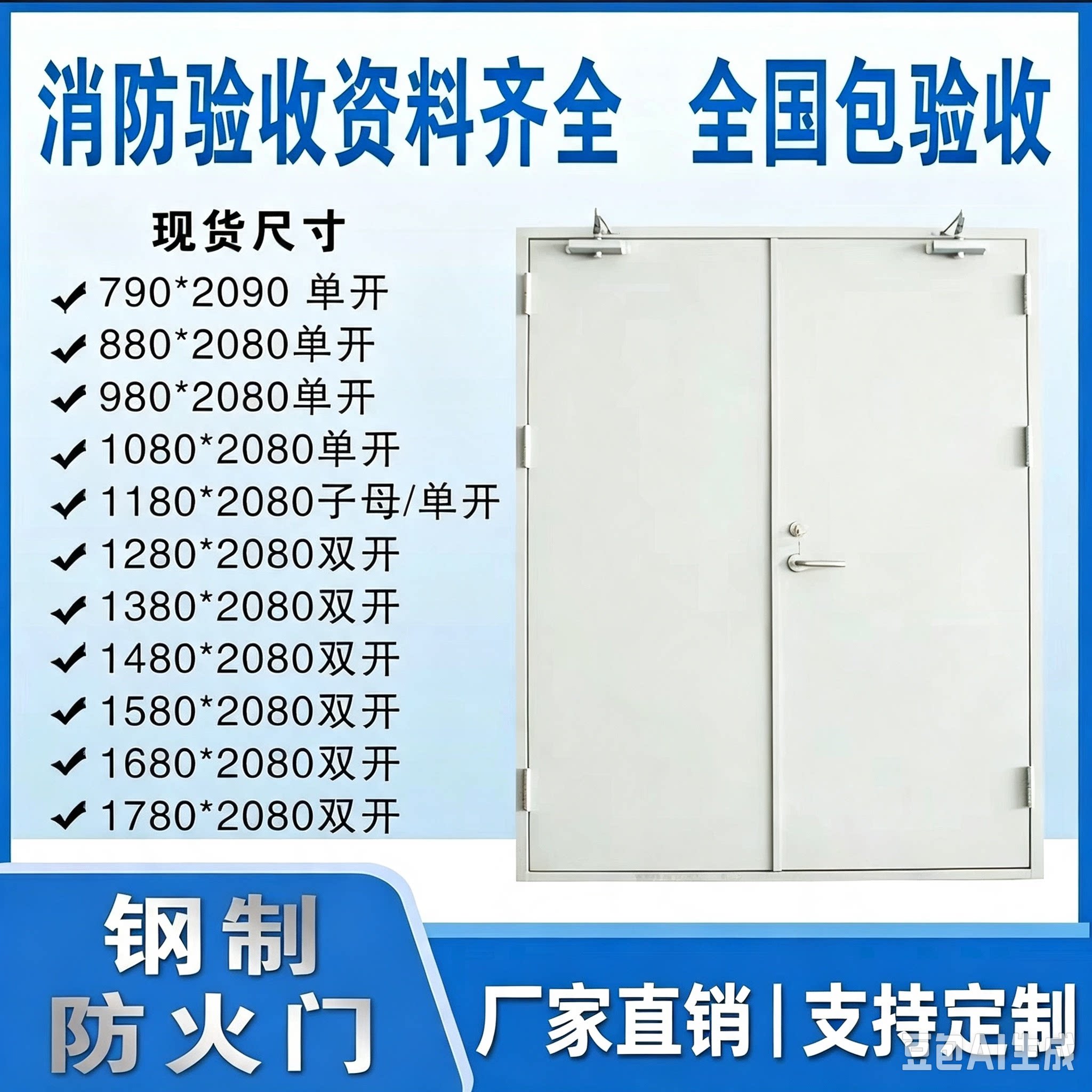 钢制防火门厂家直销钢木质不锈钢