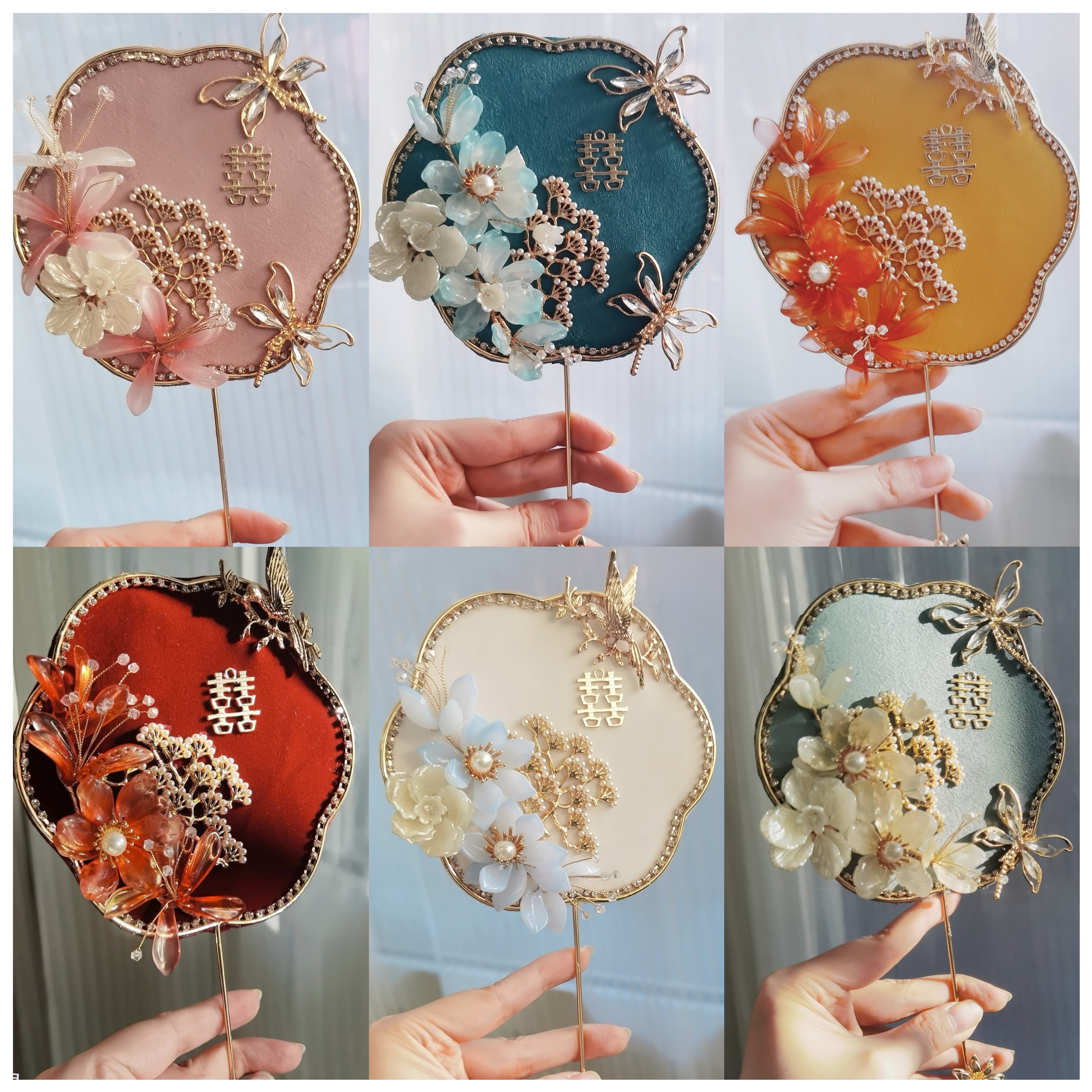 精致琉璃团扇古风汉服配饰迷你扇子中国风秀禾结婚演出表演小扇子,家居饰品,工艺扇/团扇/喜扇/折扇,淘宝优惠券,粉丝福利购,淘宝优惠卷