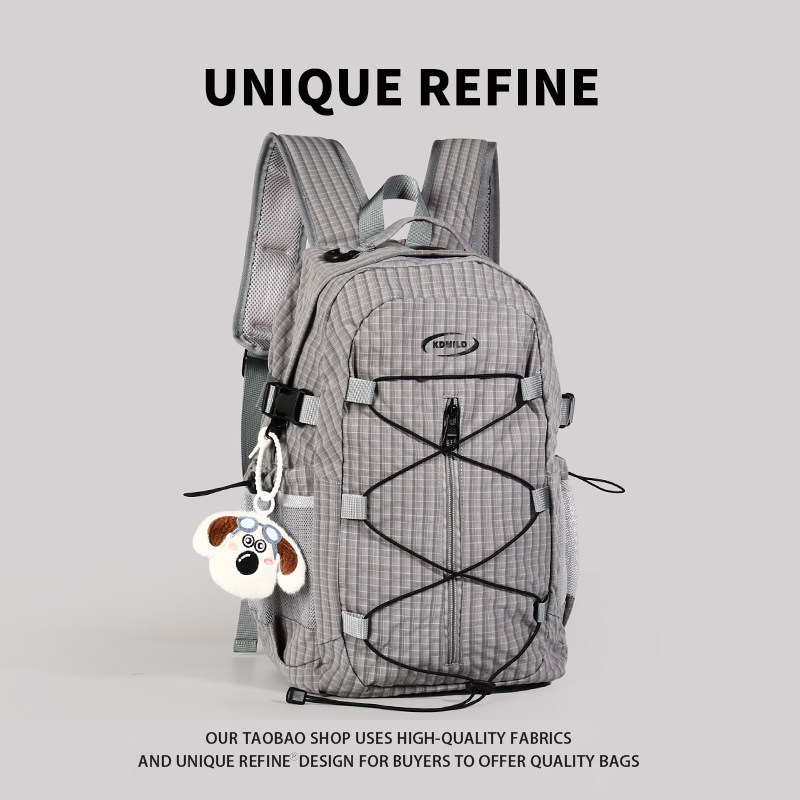 1211#新品 背包双肩女高颜值户外休闲双肩包男简约大学生校园书包