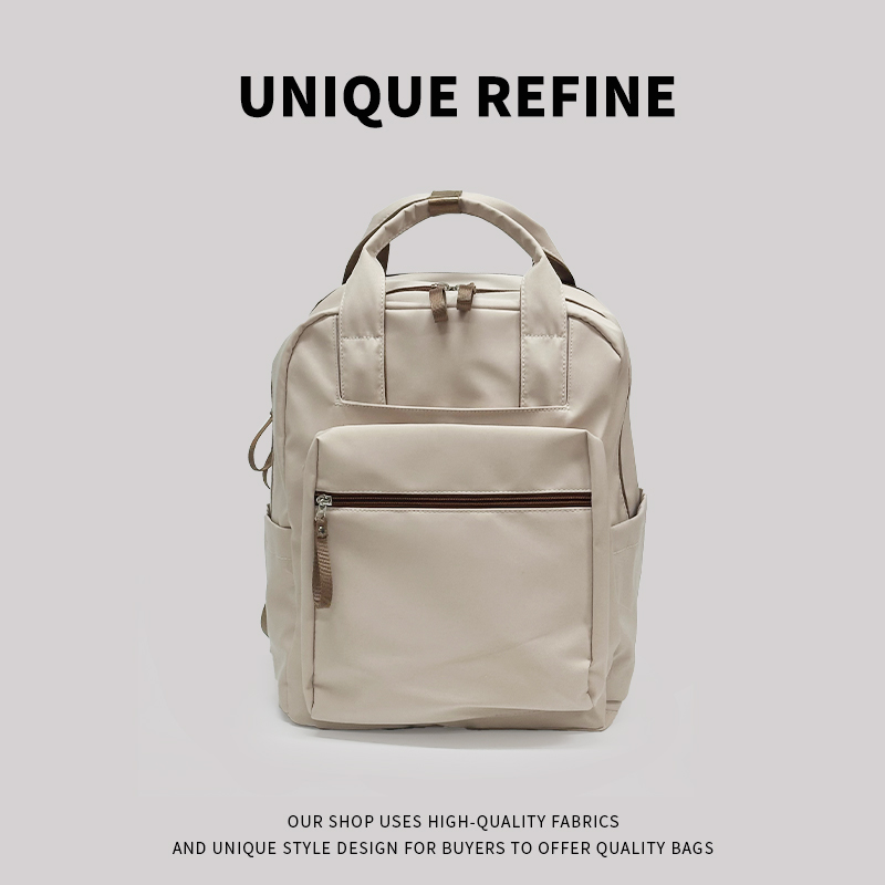 休闲女双肩包涤纶百搭背包