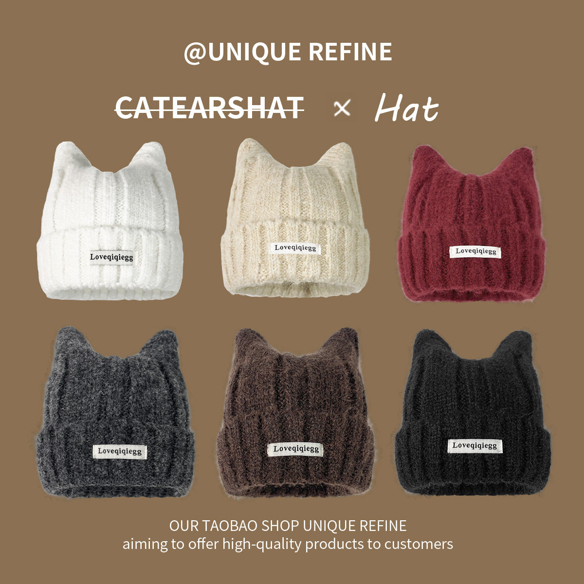 毛线帽可爱猫耳朵大头围帽子女秋冬季加厚防寒女款包头帽针织毛绒,服饰配件/皮带/帽子/围巾,帽子,淘宝优惠券,粉丝福利购,淘宝优惠卷