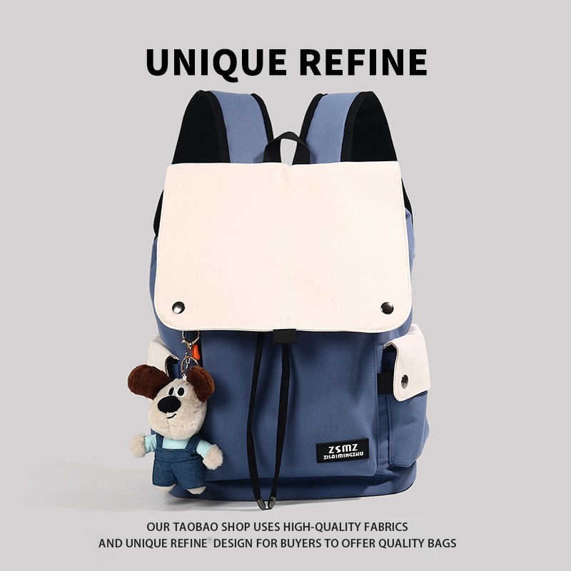 0908#新品 双肩包女上班通勤大容量男户外休闲旅游背包高颜值书包