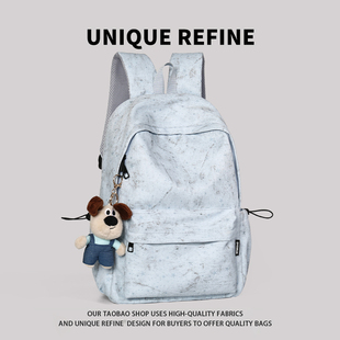 0124#新品 背包双肩女2026新款大容量双肩包纯色高中生大学生书包