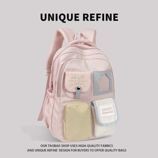 0107#新品 背包双肩女初中生学院风双肩包2026新款大容量学生书包