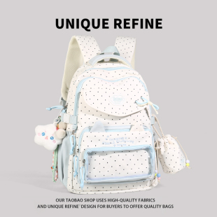 0115 背包女高颜值大容量初中生书包小众设计感学院风双肩包 新品