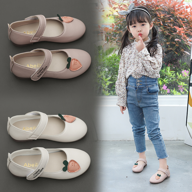 春秋新款女童皮鞋軟底時尚公主鞋