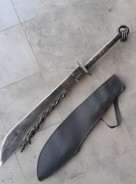 鬼头刀九环大刀 一体锻打武术器械一体长款冷兵器收藏摆件 未开刃