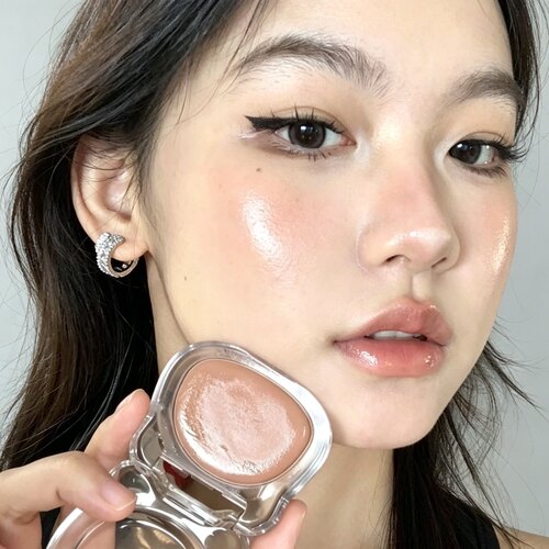 日杂水光无花果色~水光腮红膏高光膏脸部提亮多用腮红膏2026新款