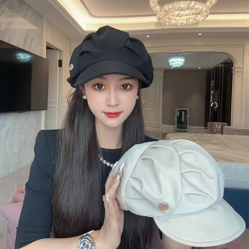 八角帽休闲女显脸小画家贝雷帽