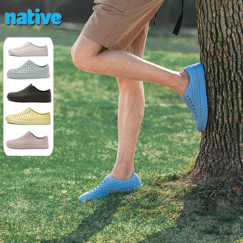 native休闲夏季轻便海藻洞洞鞋