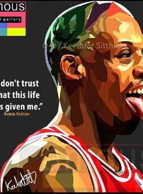 罗德曼DennisRodman波普风挂画