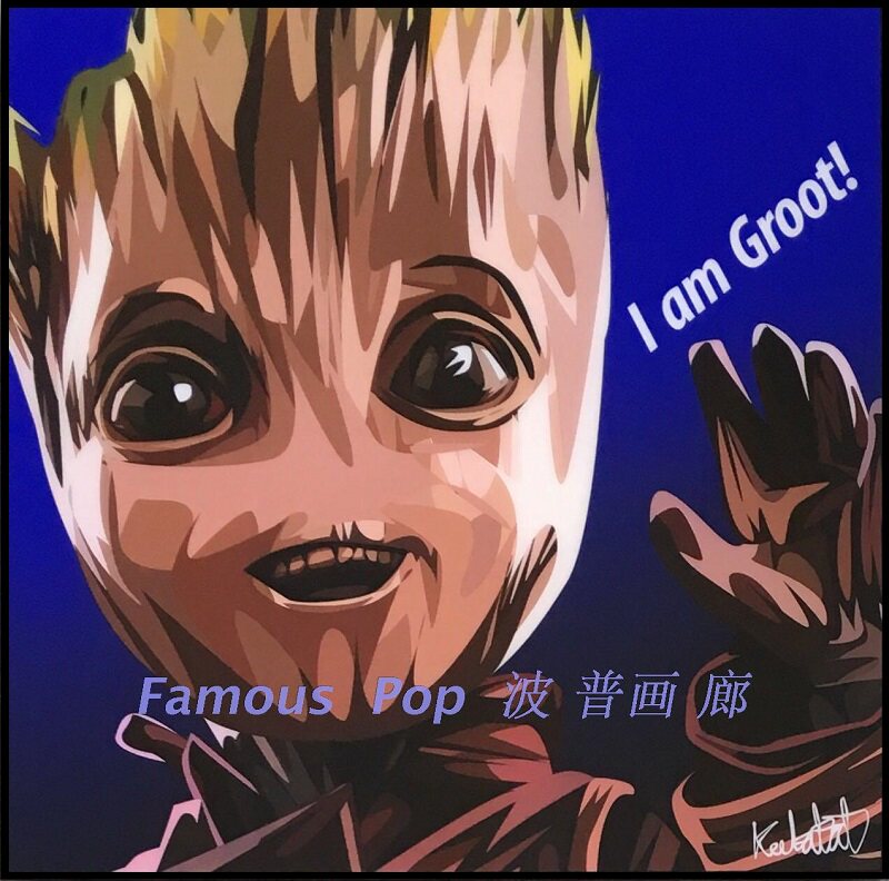 famouspop画银河护卫队树人格鲁特groot/火箭小浣熊rocketraccoon